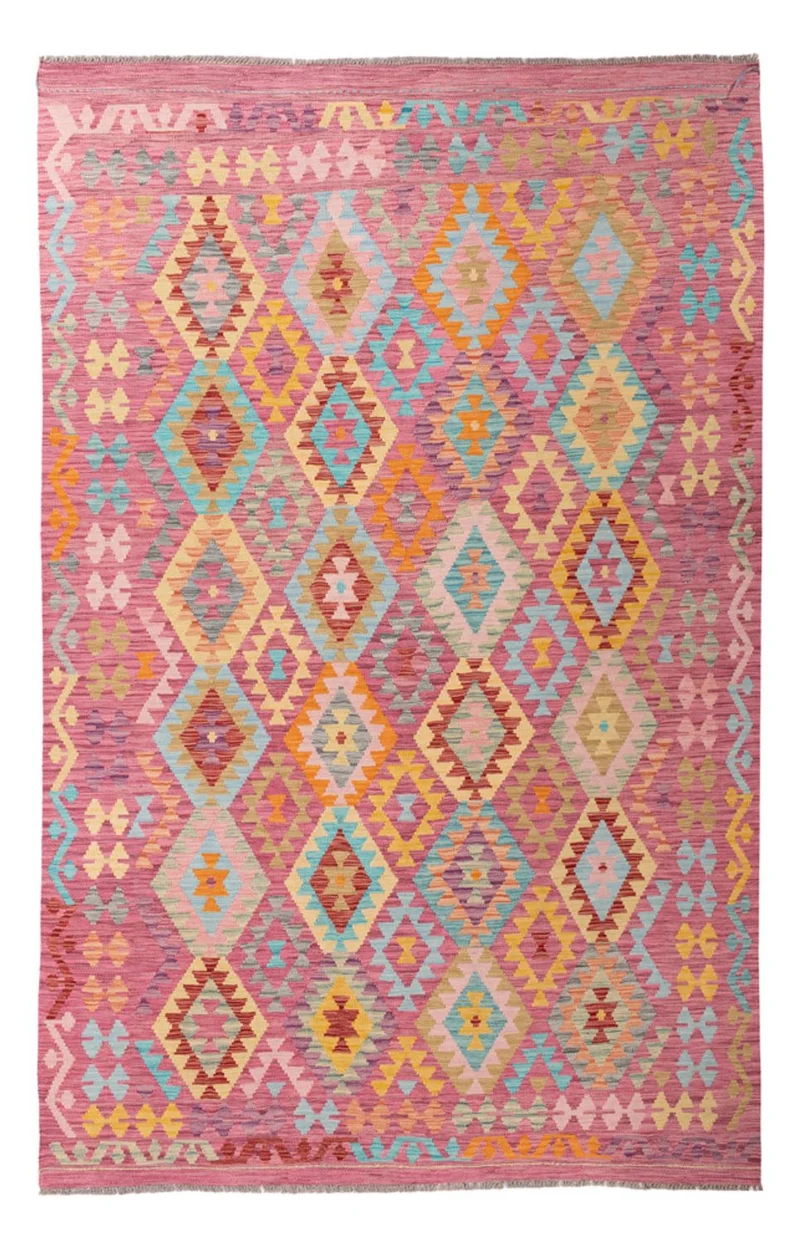 Kelim Maimene Teppich 194x297cm - mehrfarbig