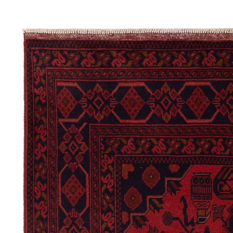 Afghan Teppich - Kunduz - 122 x 192 cm - rot