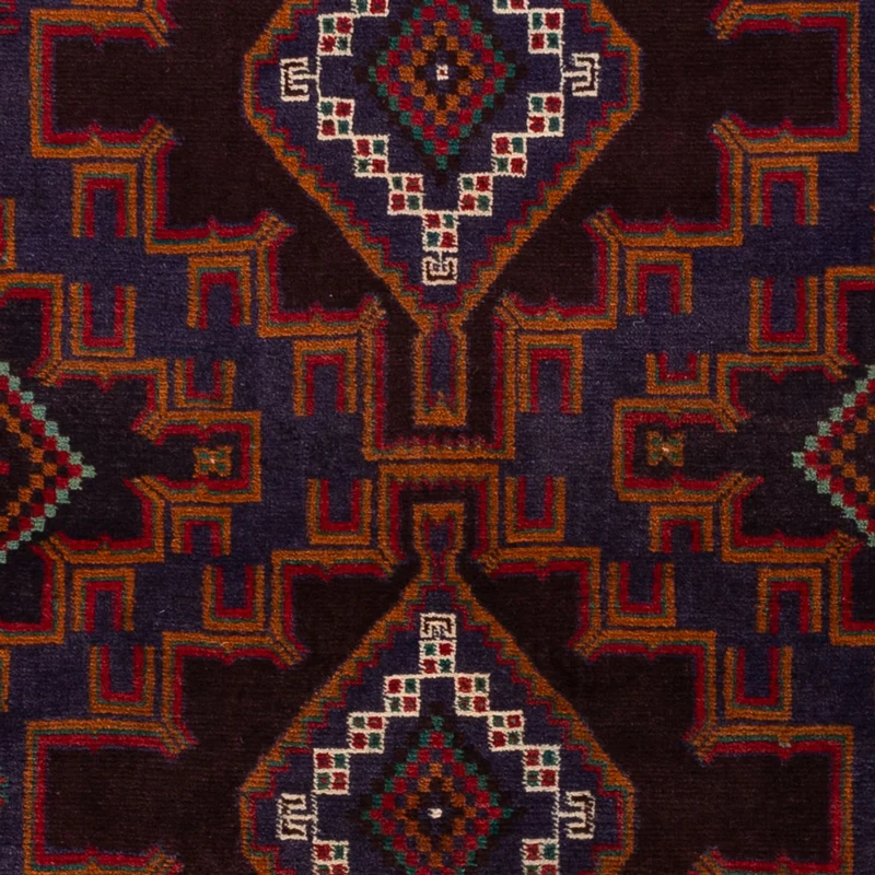 Belutsch Teppich 119x208cm - Orientteppich - dunkelrot