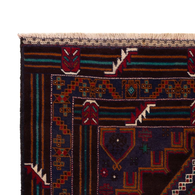 Belutsch Teppich 119x208cm - Orientteppich - dunkelrot