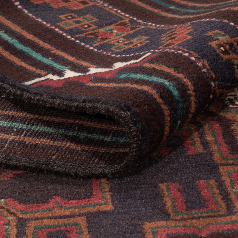 Belutsch Teppich 119x208cm - Orientteppich - dunkelrot