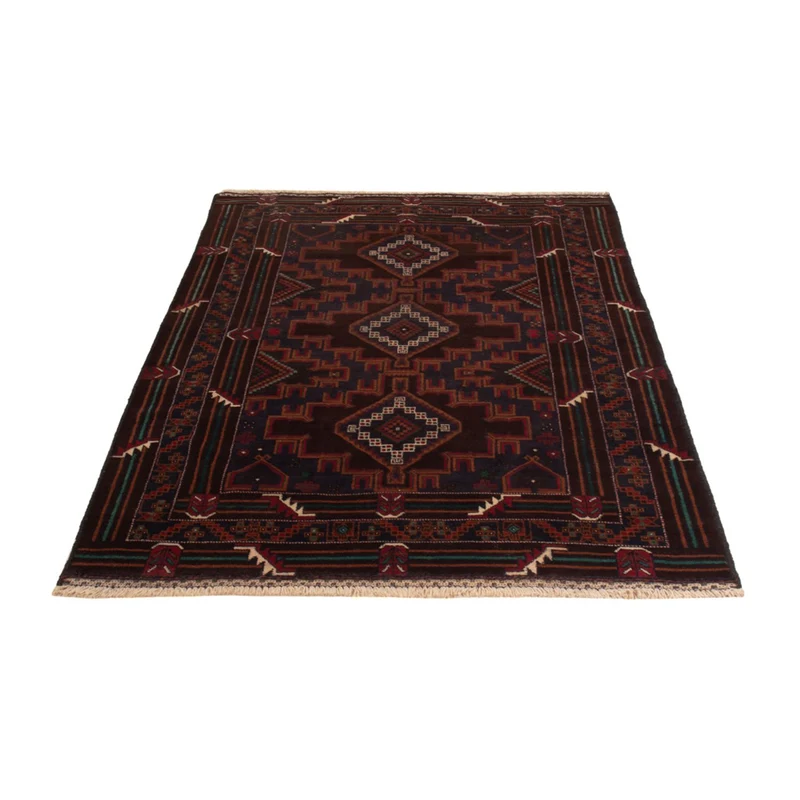 Belutsch Teppich 119x208cm - Orientteppich - dunkelrot