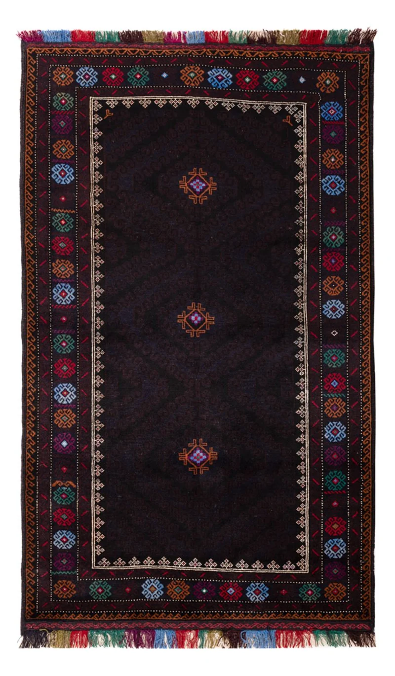 Belutsch Teppich 116x195cm - Orientteppich - dunkelblau
