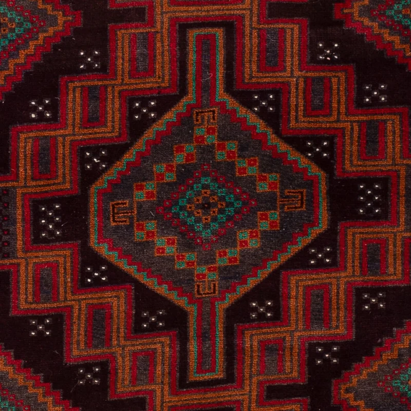 Belutsch Teppich 114x183cm - Orientteppich - dunkelrot