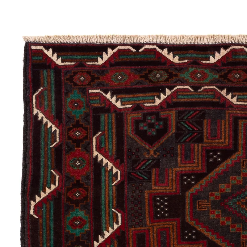 Belutsch Teppich 114x183cm - Orientteppich - dunkelrot