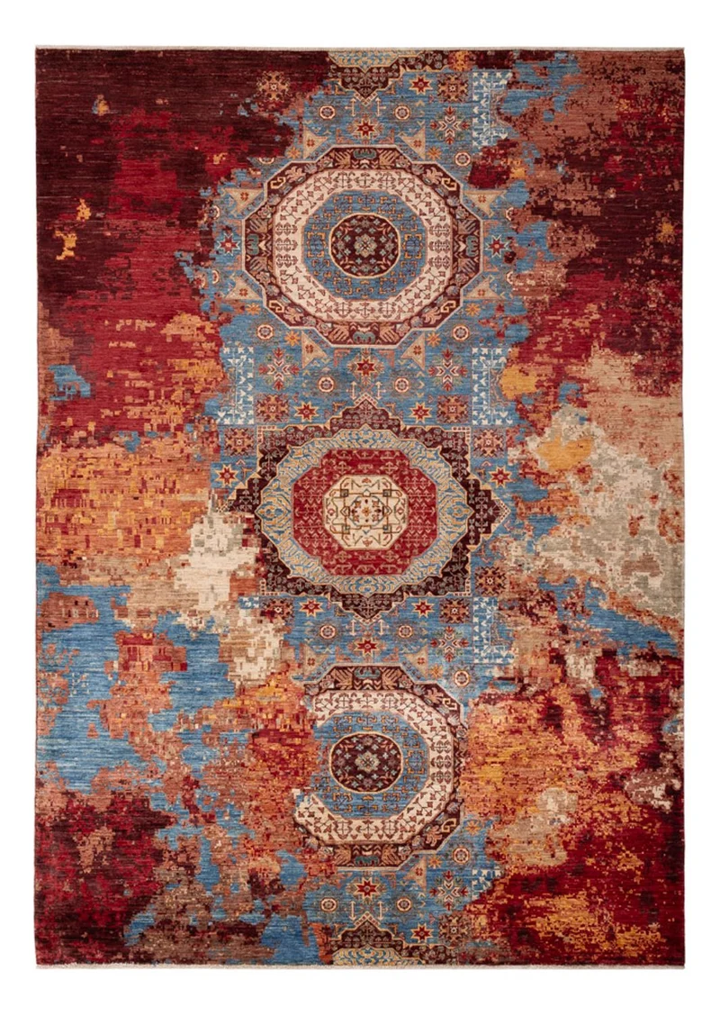 Designer Teppich 205x295cm - mehrfarbig
