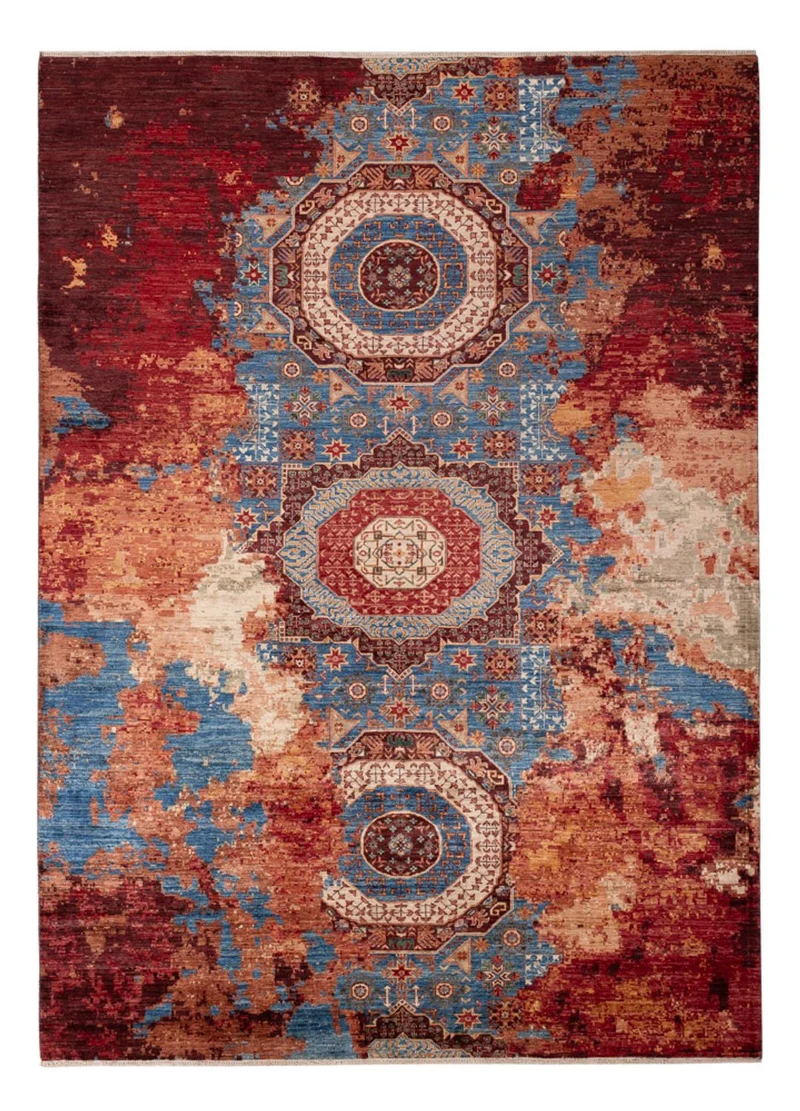 Designer Teppich 207x291cm - mehrfarbig
