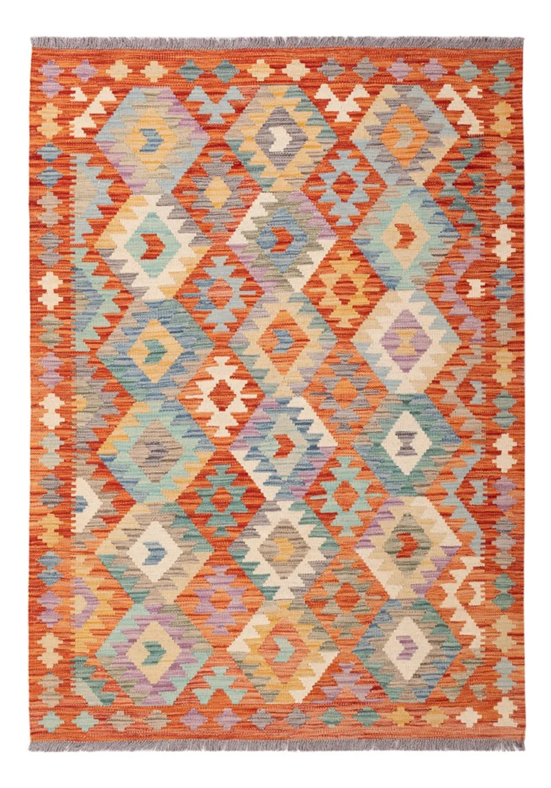Kelim Maimene Teppich 124x175cm - mehrfarbig