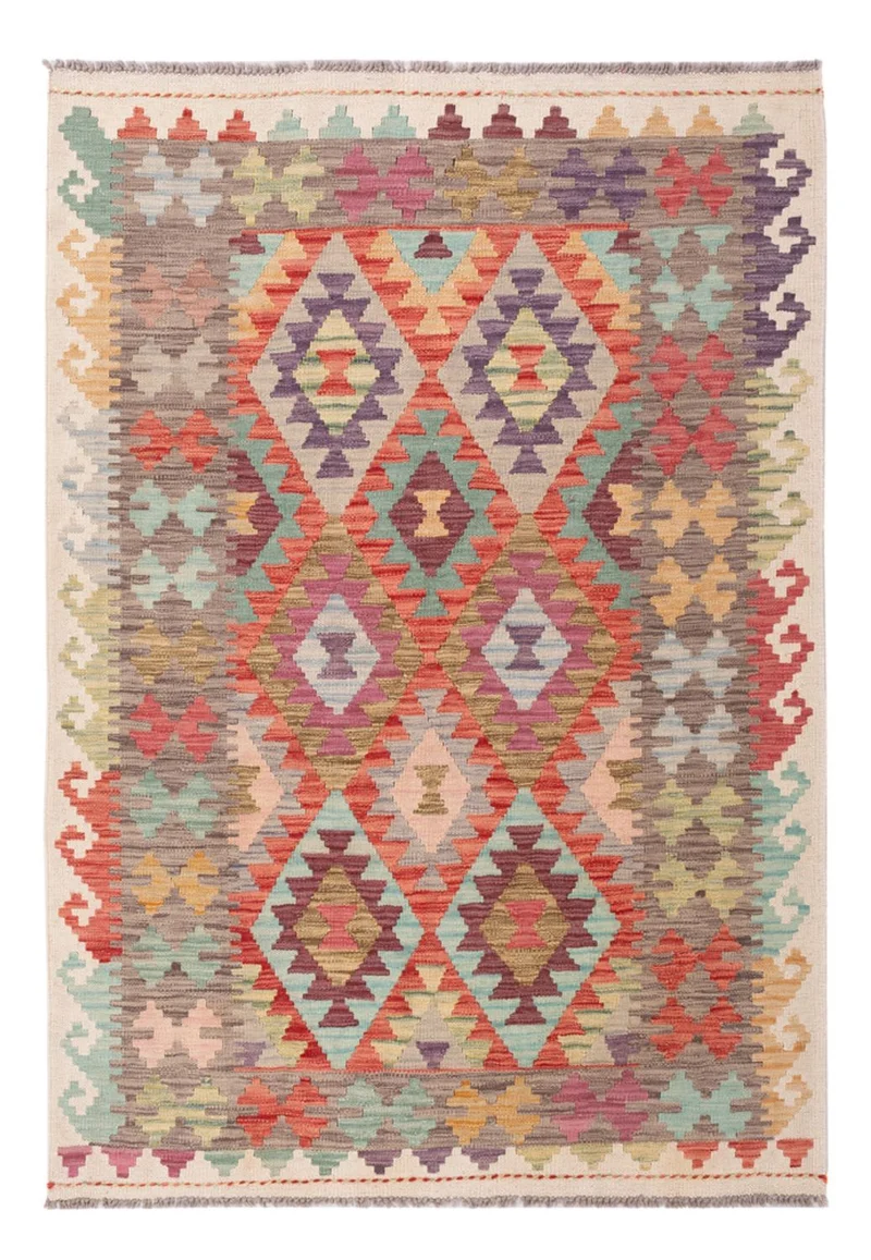 Kelim Maimene Teppich 119x173cm - mehrfarbig