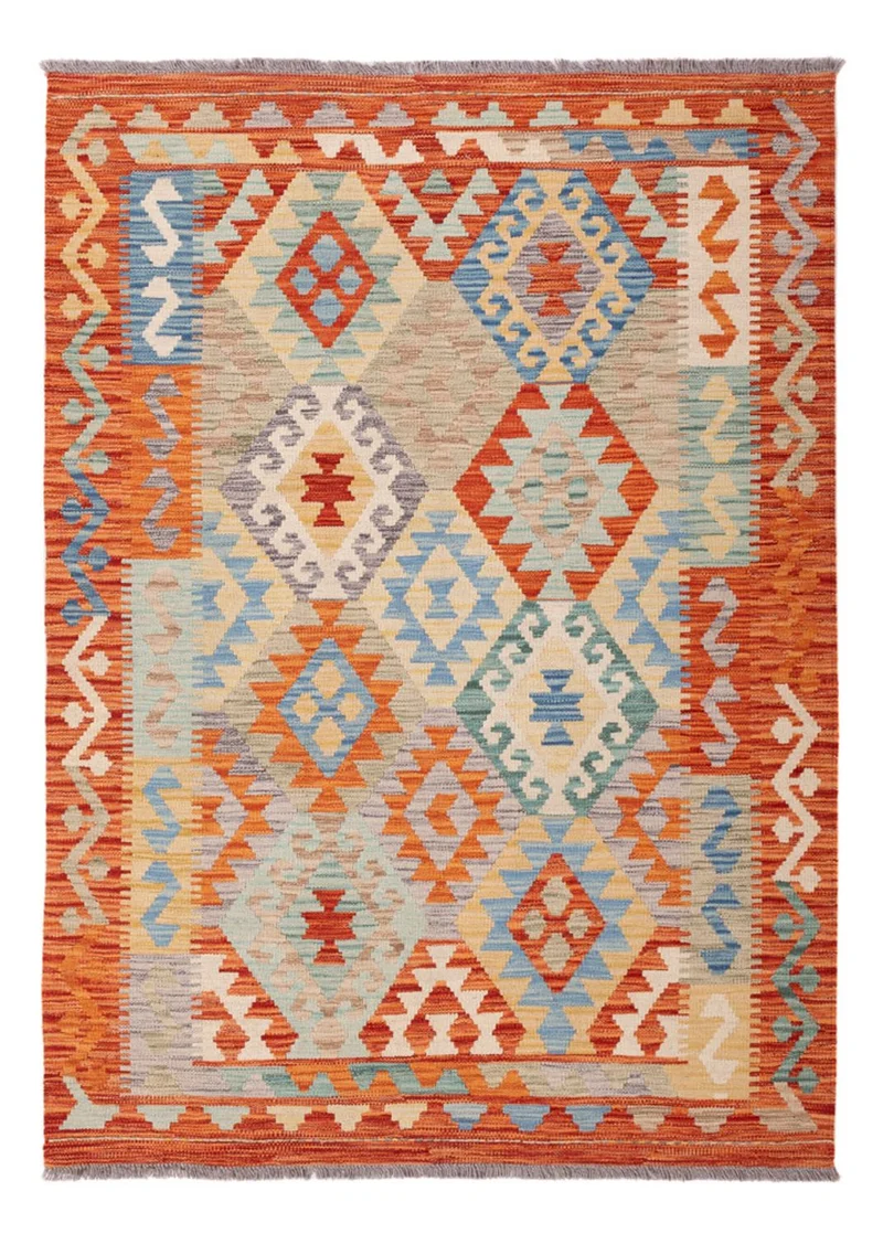 Kelim Maimene Teppich 122x170cm - mehrfarbig