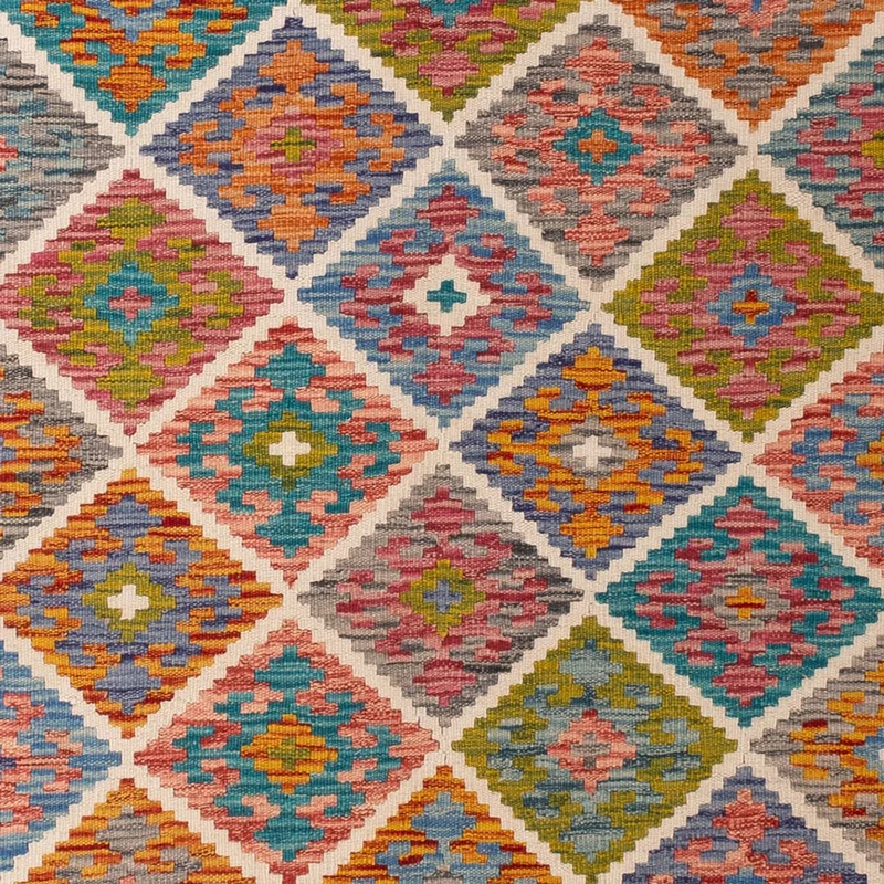 Kelim Maimene Teppich 200x290cm - mehrfarbig