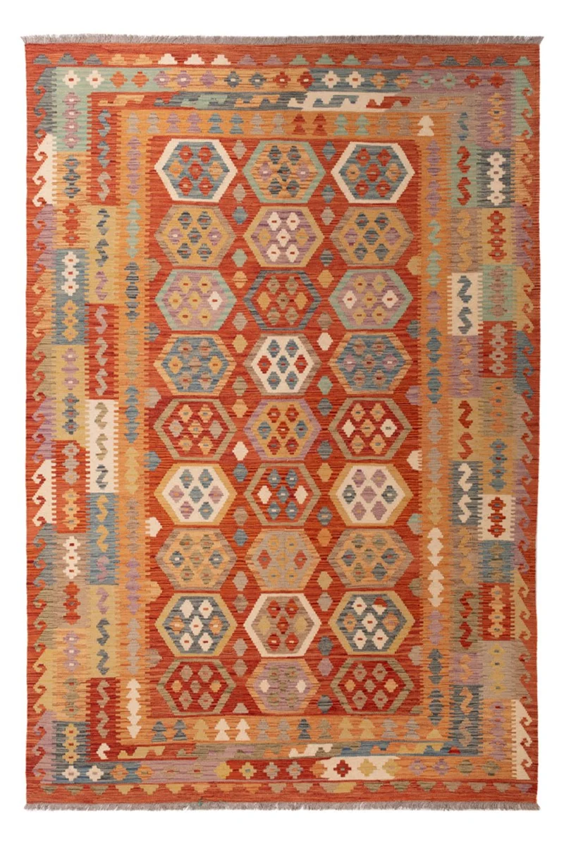 Kelim Maimene Teppich 195x295cm - mehrfarbig