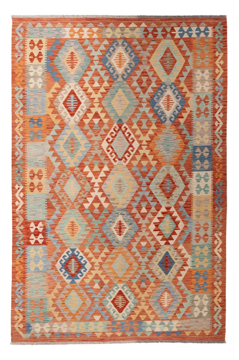 Kelim Maimene Teppich 198x292cm - mehrfarbig