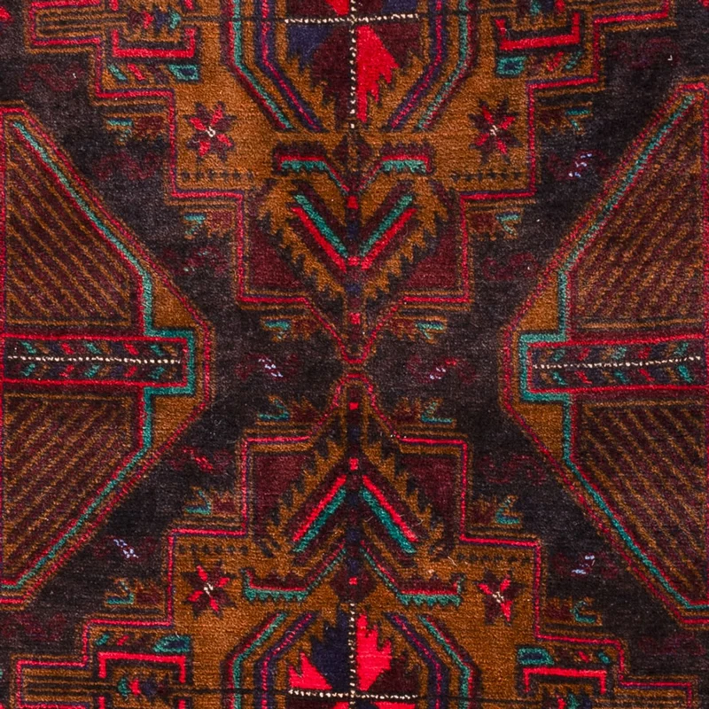 Belutsch Teppich - 116 x 198 cm - dunkelrot
