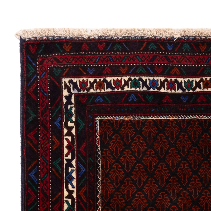Belutsch Teppich 123x188cm - Orientteppich - dunkelrot