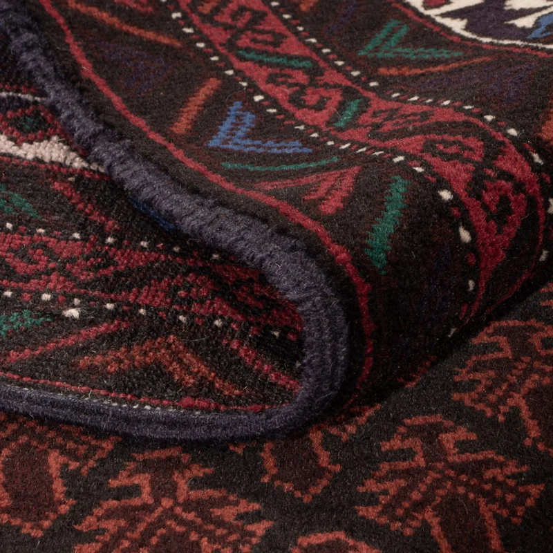 Belutsch Teppich 123x188cm - Orientteppich - dunkelrot