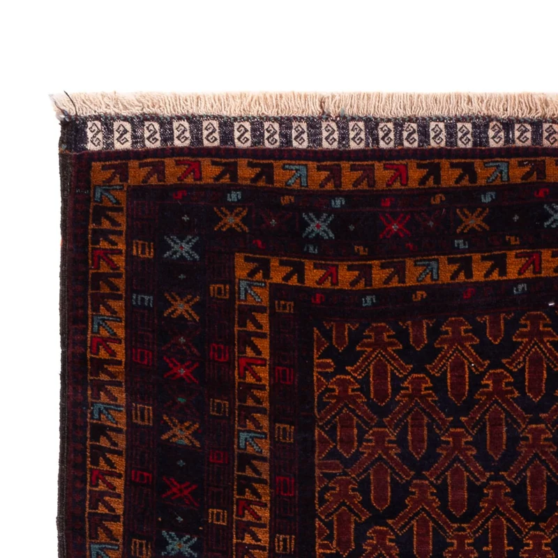 Belutsch Teppich 114x200cm - Orientteppich - dunkelrot