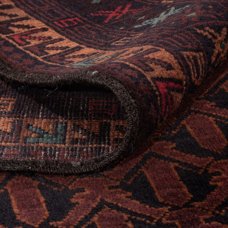 Belutsch Teppich 114x200cm - Orientteppich - dunkelrot