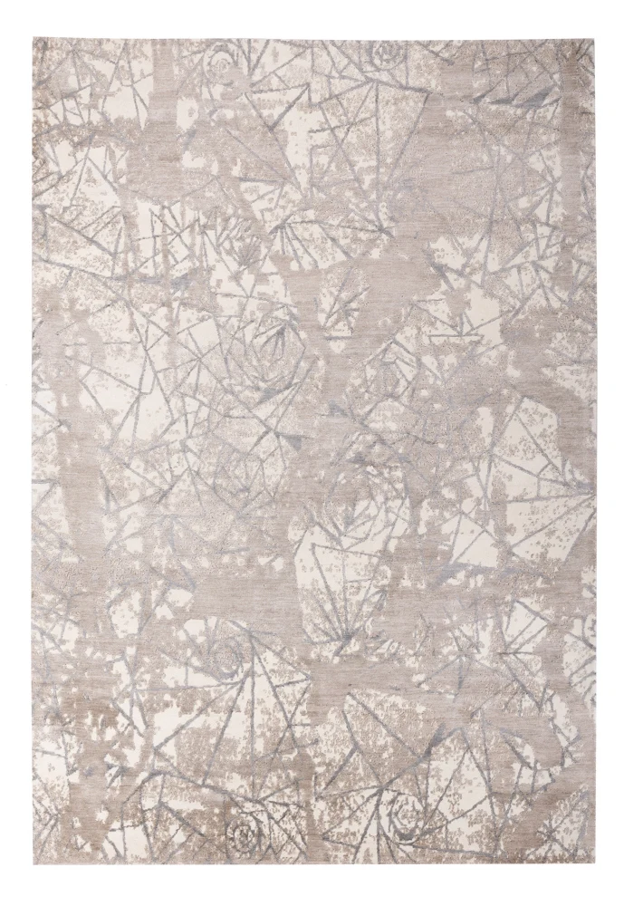 Designer Teppich 204x304cm - silber