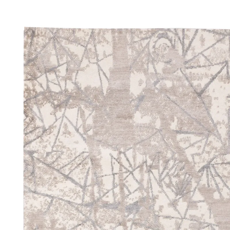 Designer Teppich 204x304cm - silber