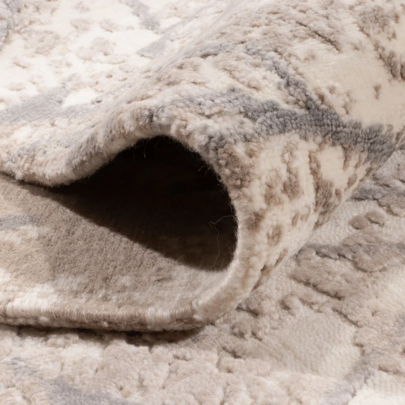 Designer Teppich 204x304cm - silber