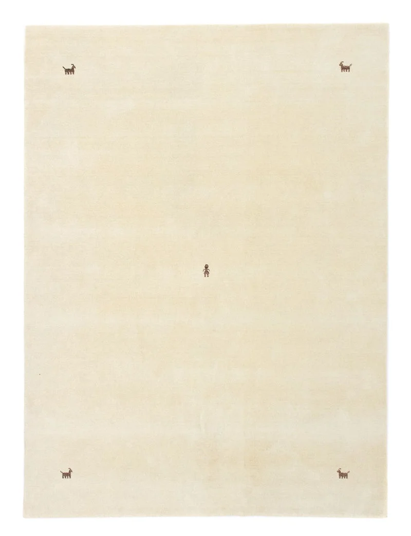 Gabbeh Teppich Softy 250x300cm - Wollteppich - beige