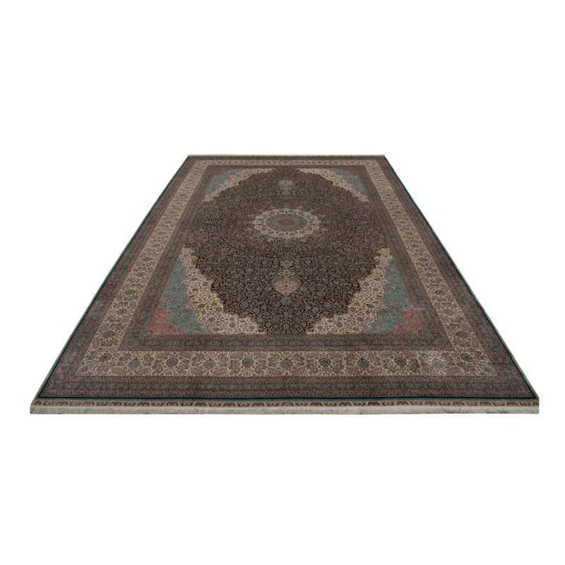 China Seide Teppich 370x552cm - Orientteppich - dunkelblau
