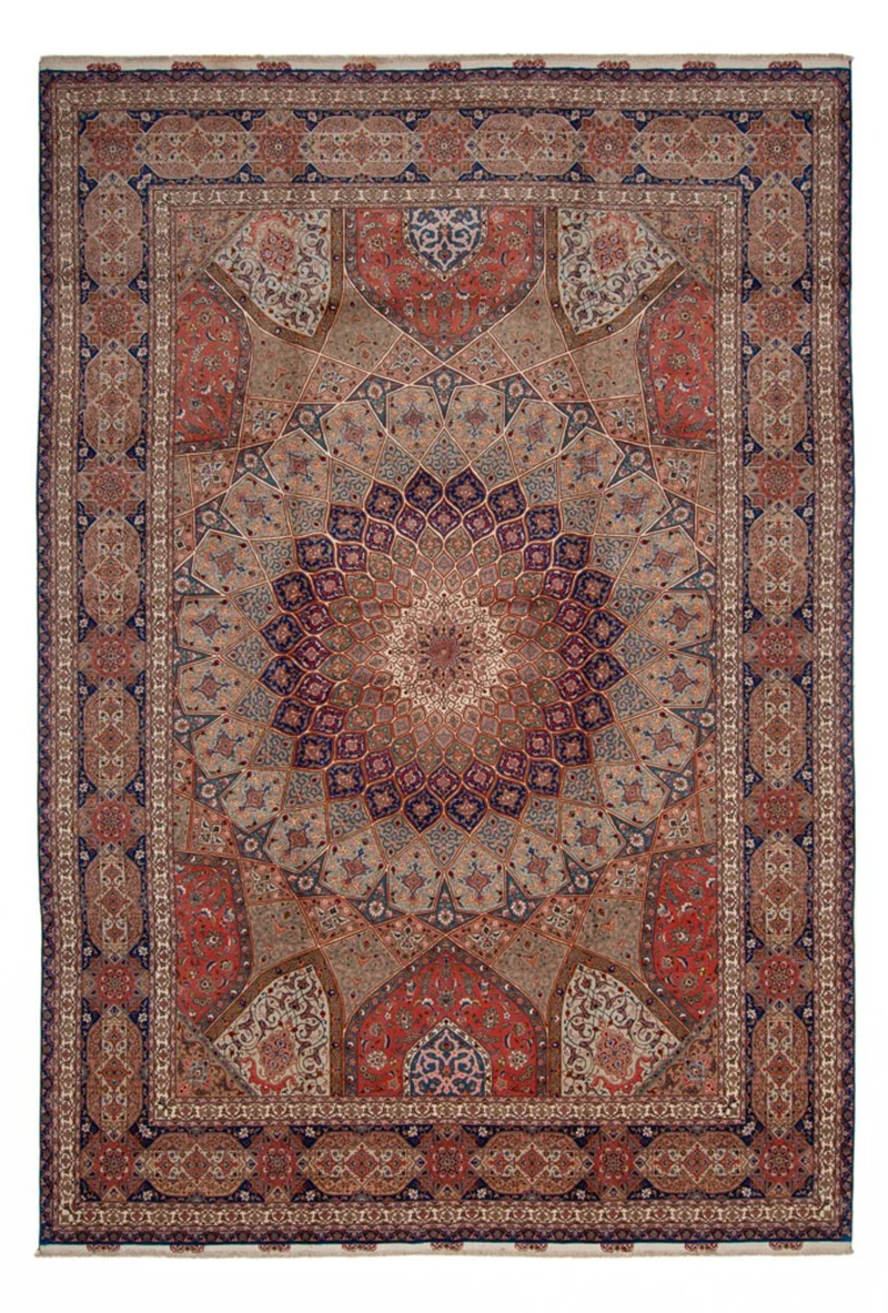 Täbriz - 50 Raj Teppich 344x498cm - Perserteppich - mehrfarbig