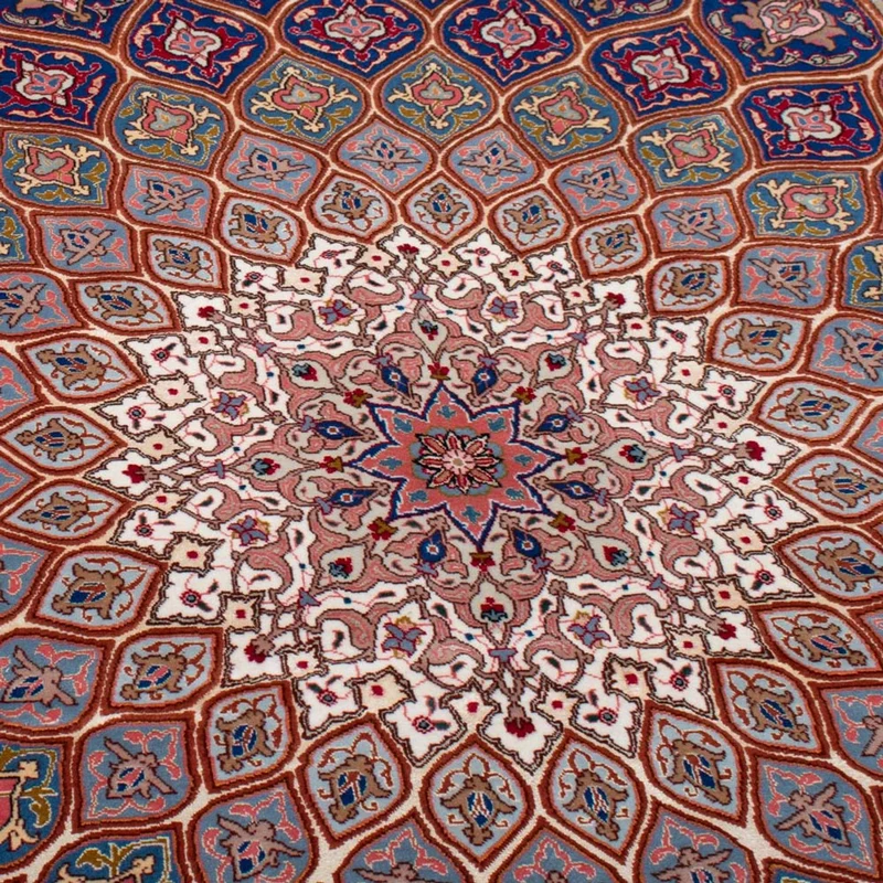 Täbriz - 50 Raj Teppich 344x498cm - Perserteppich - mehrfarbig