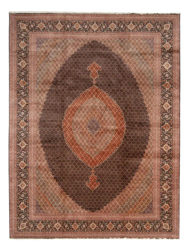 Täbriz - 60 Raj Teppich 360x490cm - Perserteppich - dunkelblau