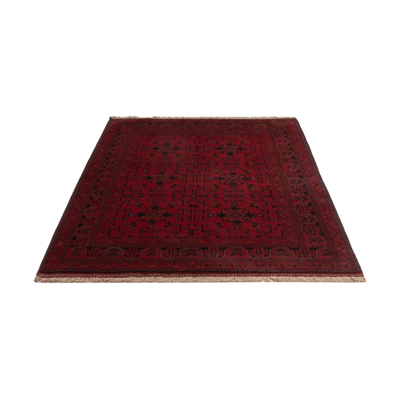 Afghan Teppich - Kunduz - 130 x 201 cm - dunkelrot