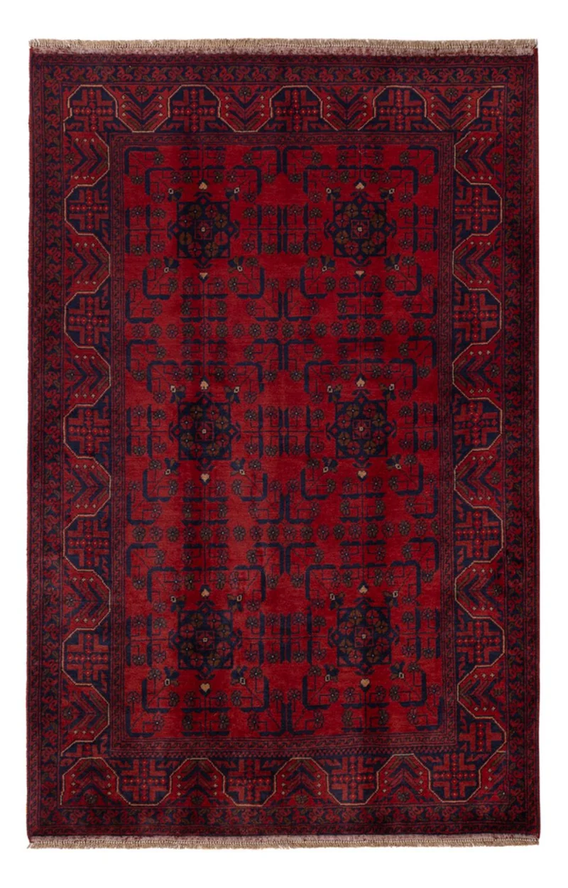 Khal Mohammadi Teppich 132x199cm - Orientteppich - dunkelrot
