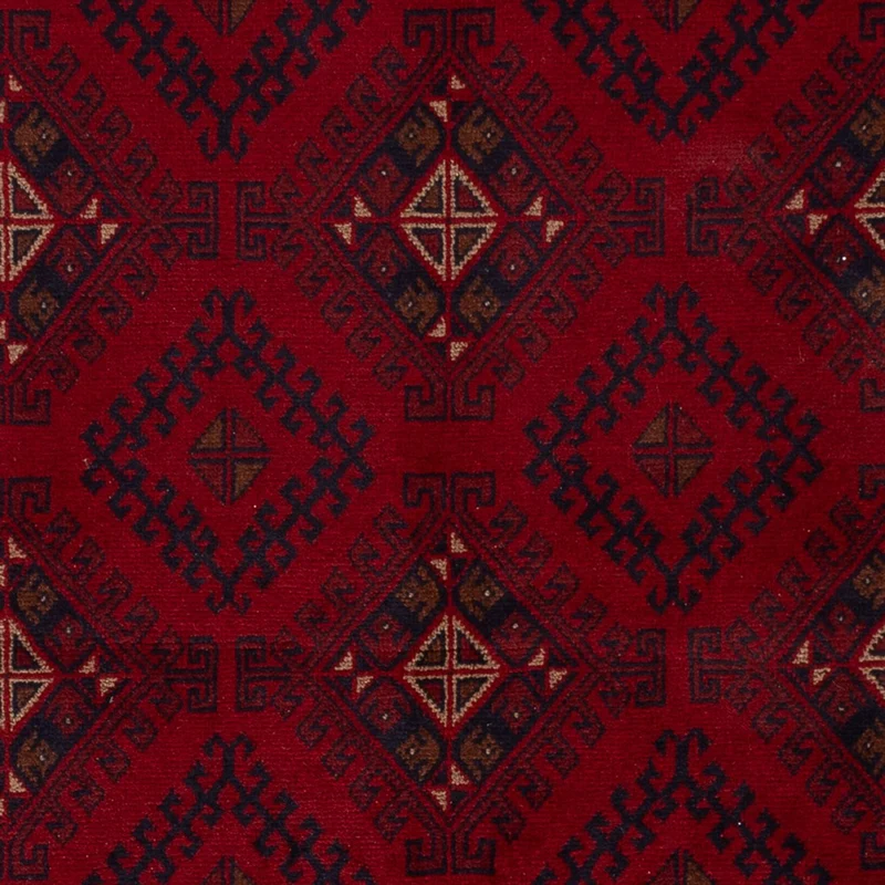 Afghan Teppich - Kunduz - 129 x 196 cm - dunkelrot