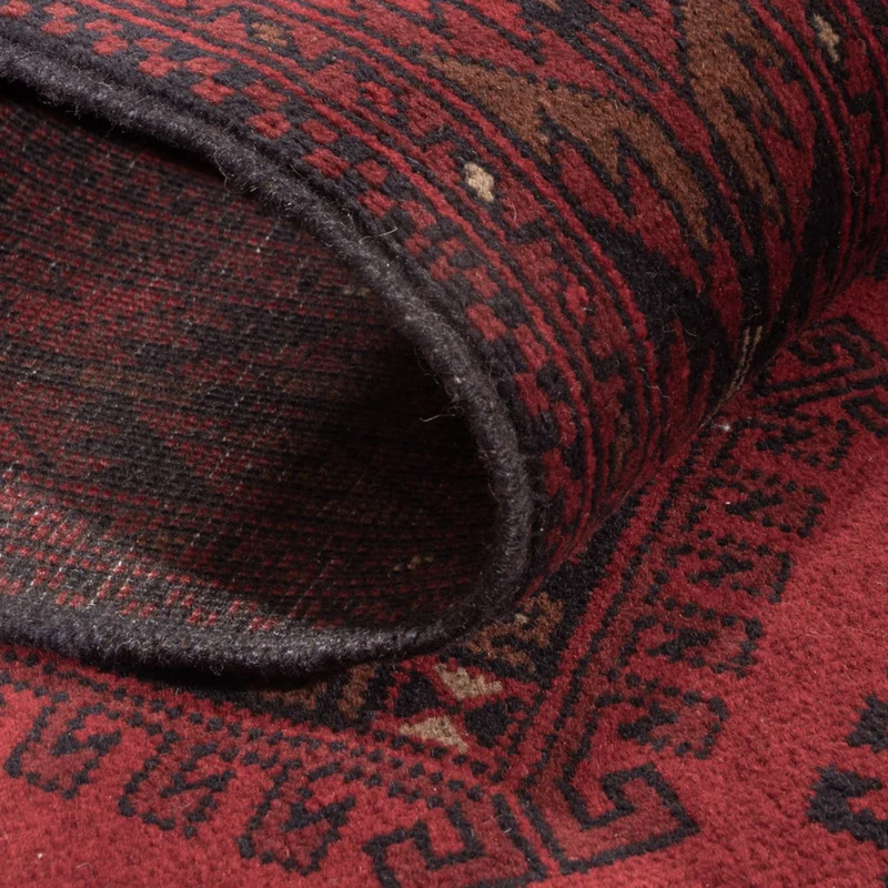Afghan Teppich - Kunduz - 129 x 196 cm - dunkelrot