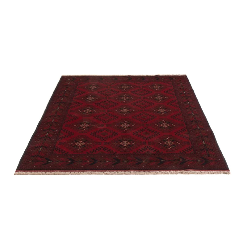 Afghan Teppich - Kunduz - 129 x 196 cm - dunkelrot