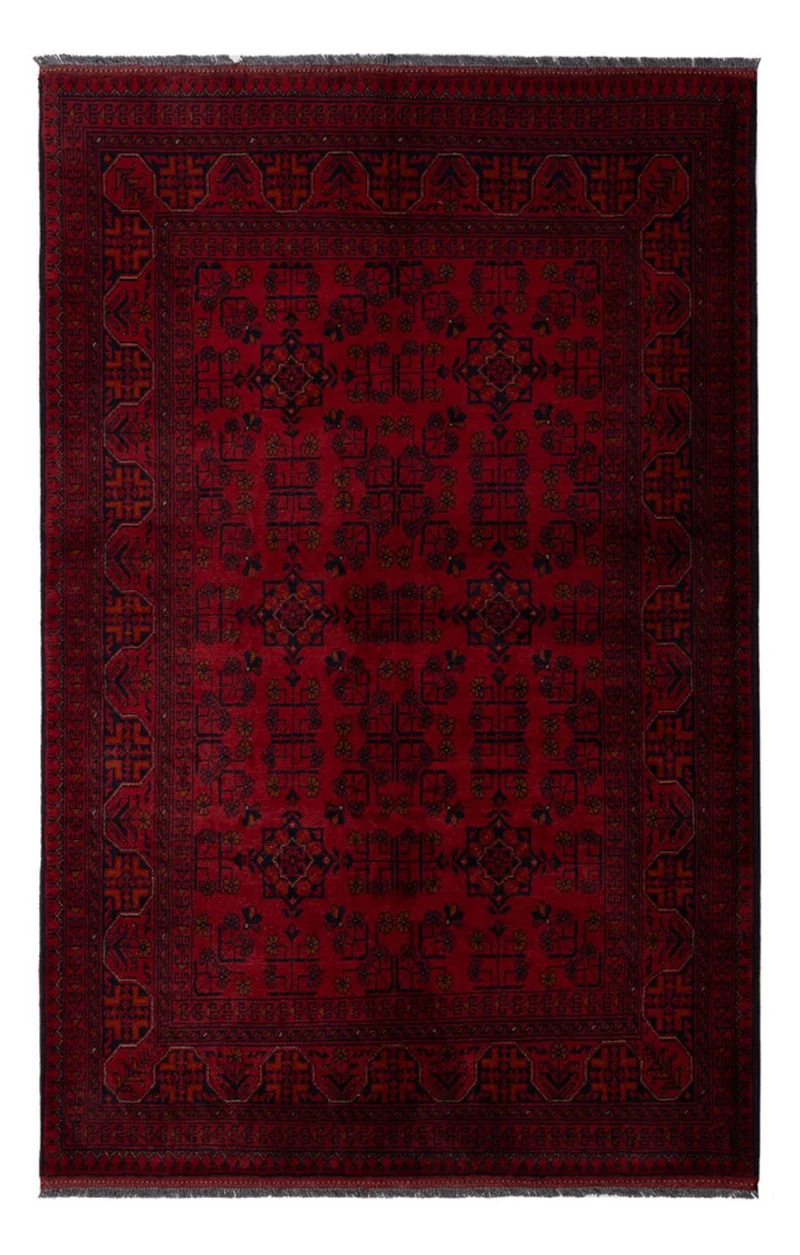 Khal Mohammadi Teppich 129x198cm - Orientteppich - dunkelrot