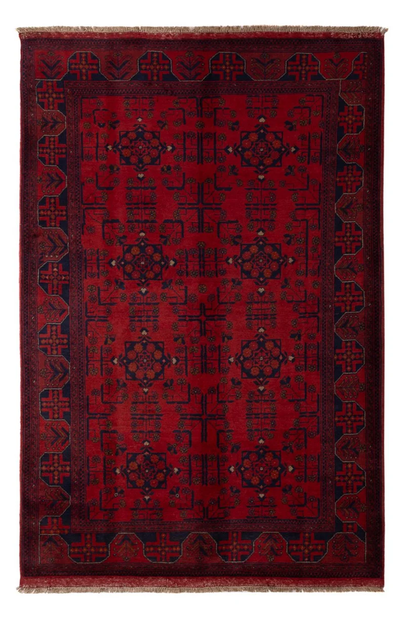 Khal Mohammadi Teppich 130x198cm - Orientteppich - dunkelrot