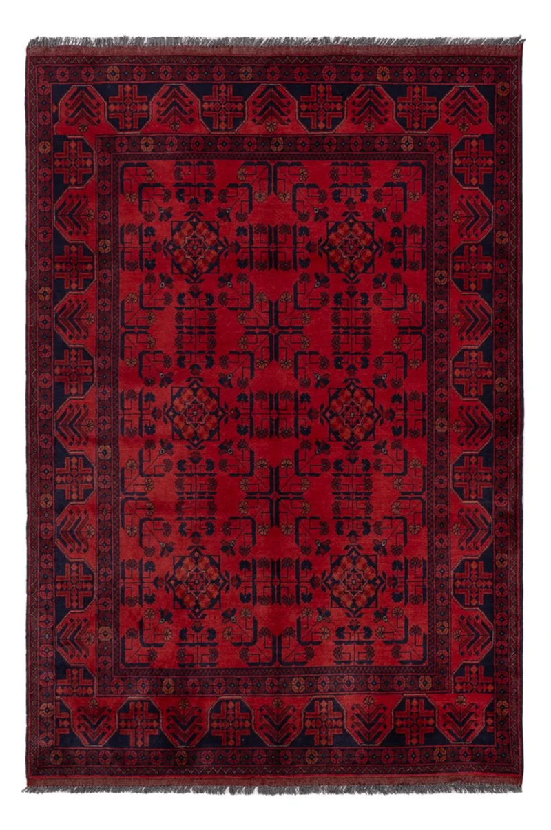 Khal Mohammadi Teppich 133x194cm - Orientteppich - dunkelrot
