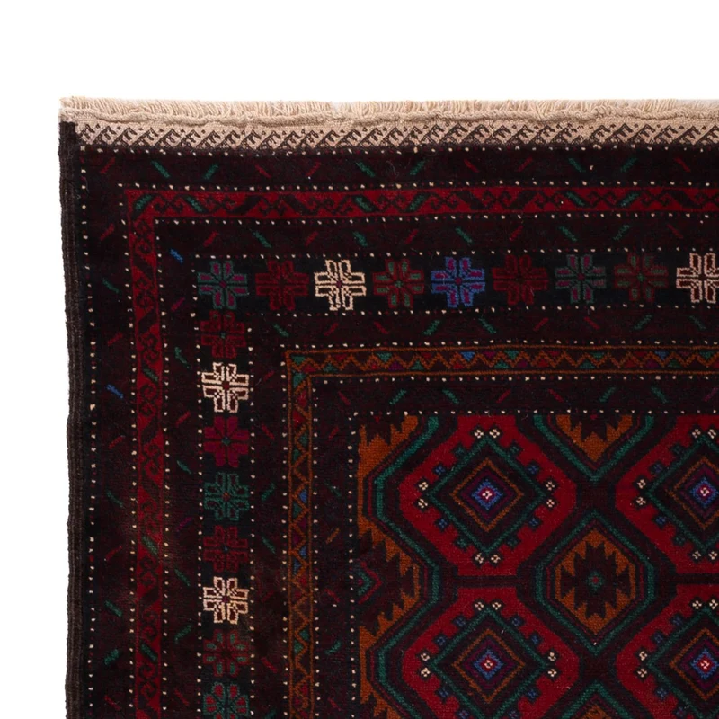Belutsch Teppich - 120 x 203 cm - dunkelrot