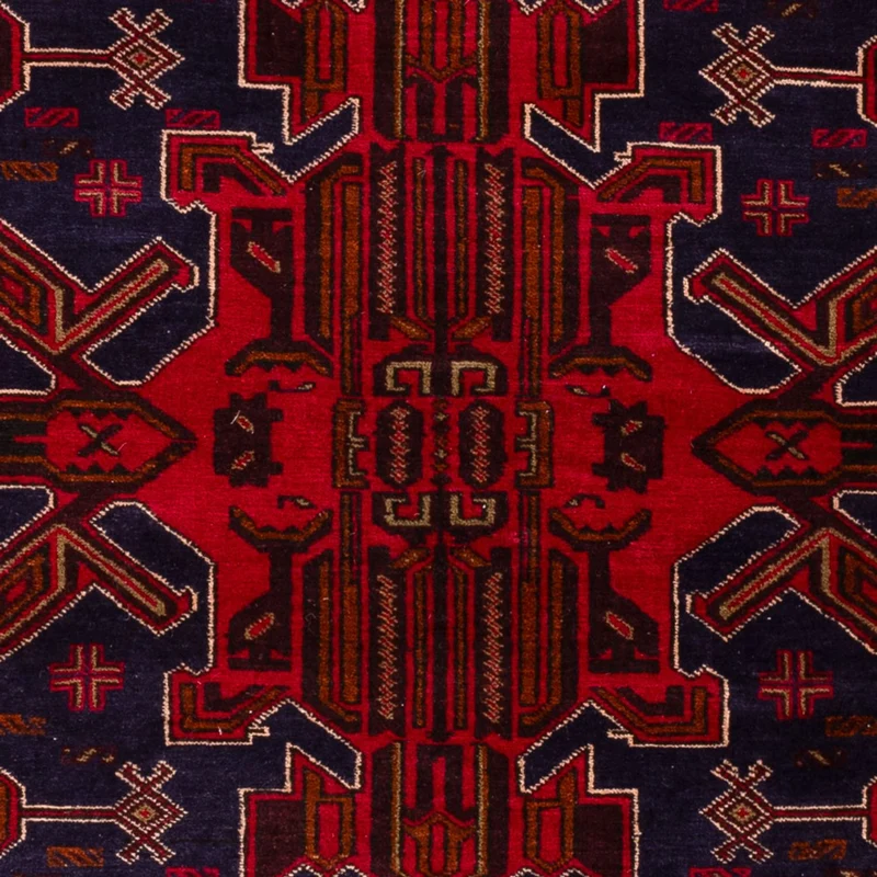 Belutsch Teppich - 116 x 184 cm - dunkelrot