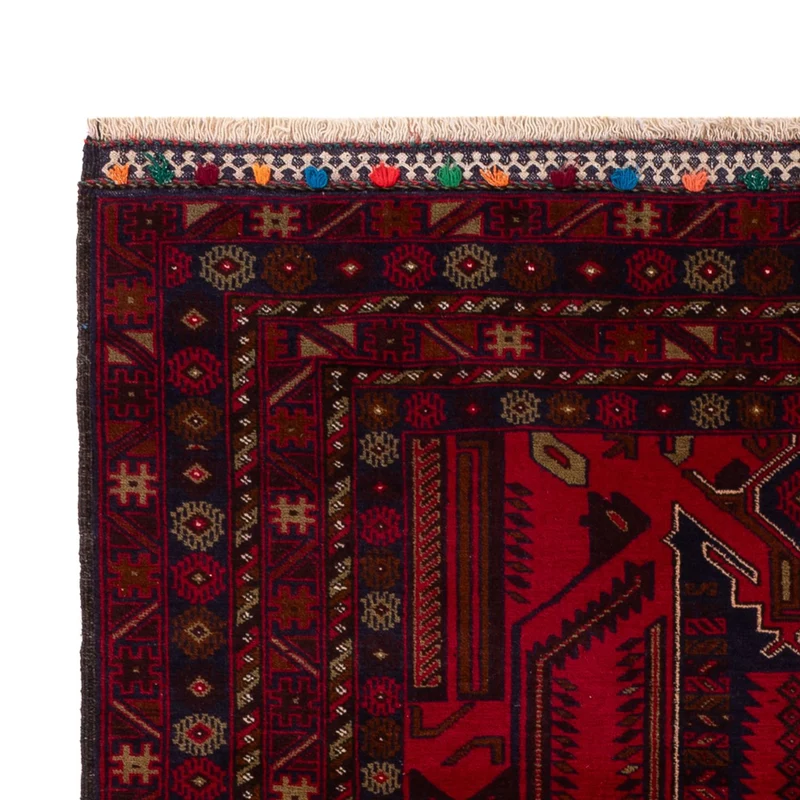 Belutsch Teppich - 116 x 184 cm - dunkelrot