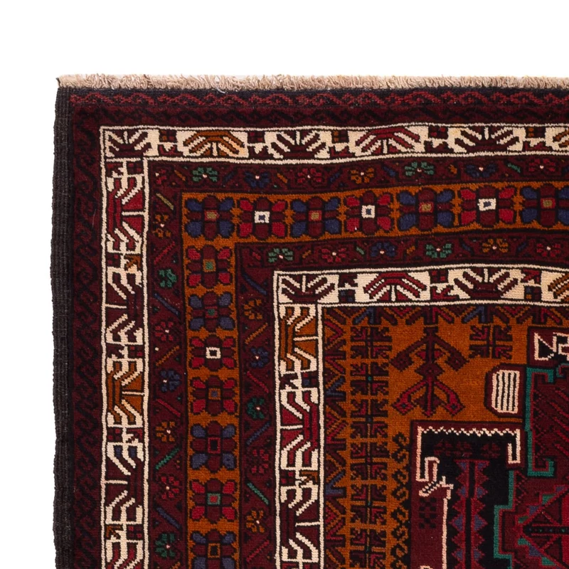Belutsch Teppich - 123 x 198 cm - dunkelrot