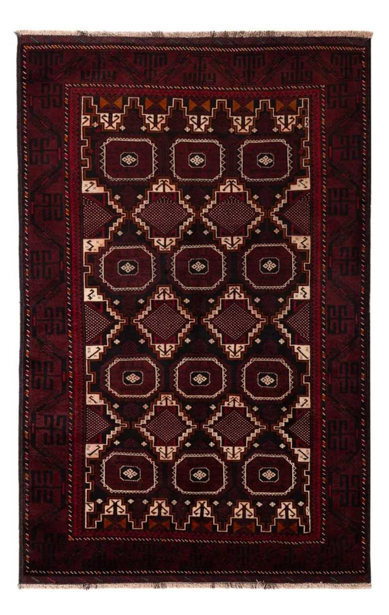 Belutsch Teppich 115x192cm - Orientteppich - dunkelbeige