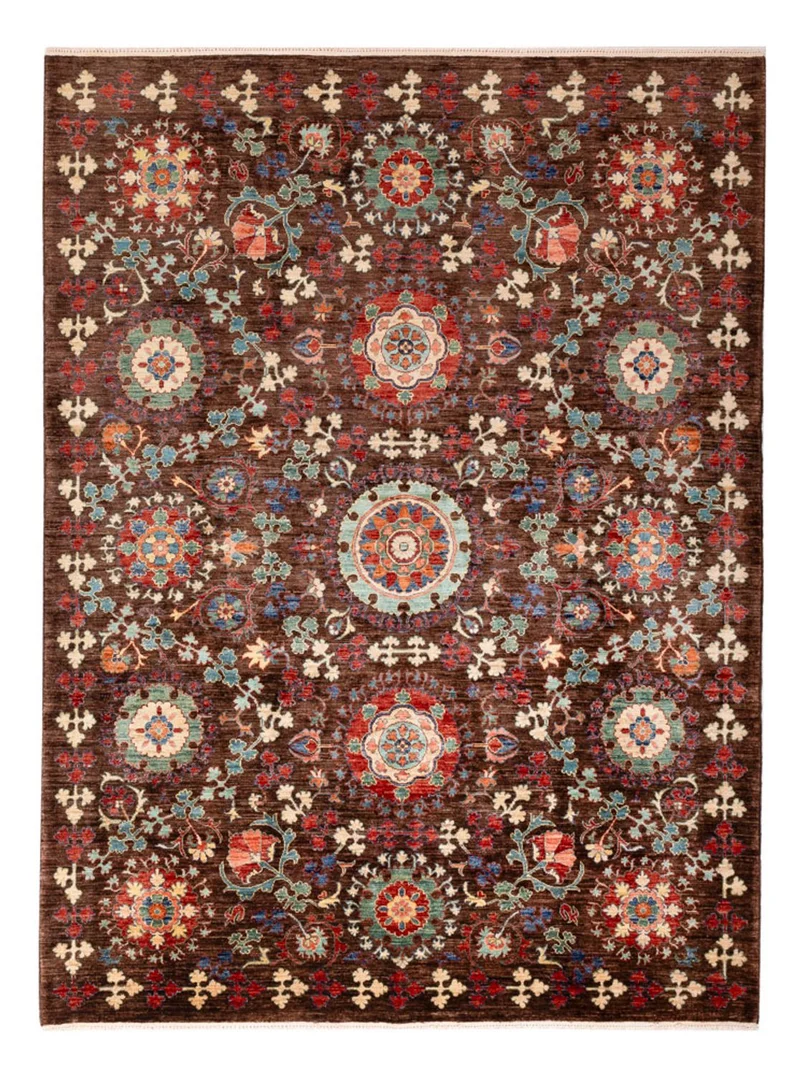 Ariana Teppich 192x251cm - Orientteppich - dunkelbraun