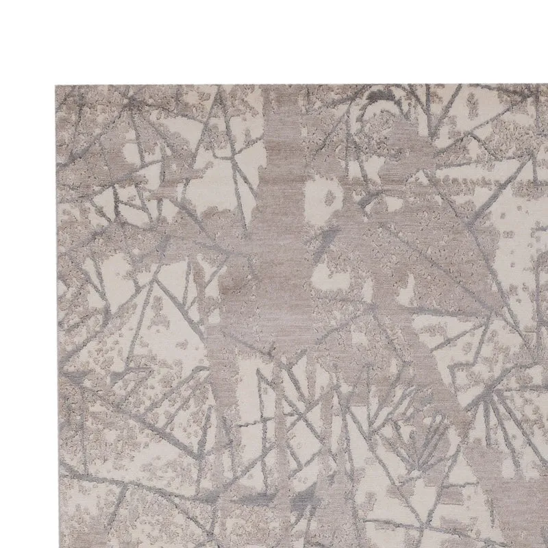 Designer Teppich - 204 x 301 cm - silber