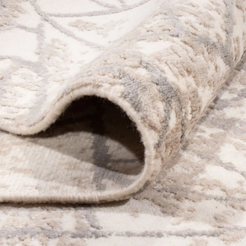 Designer Teppich - 204 x 301 cm - silber