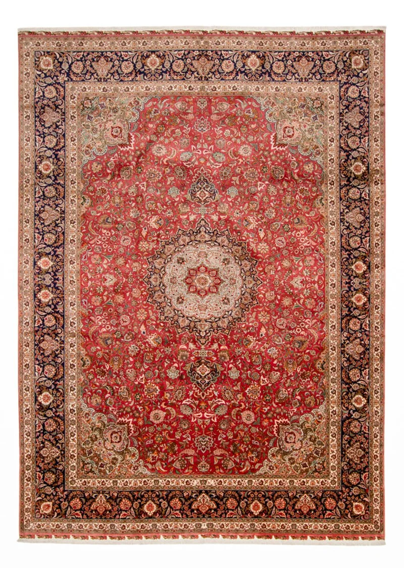Täbriz - 50 Raj Teppich 360x488cm - Perserteppich - rot