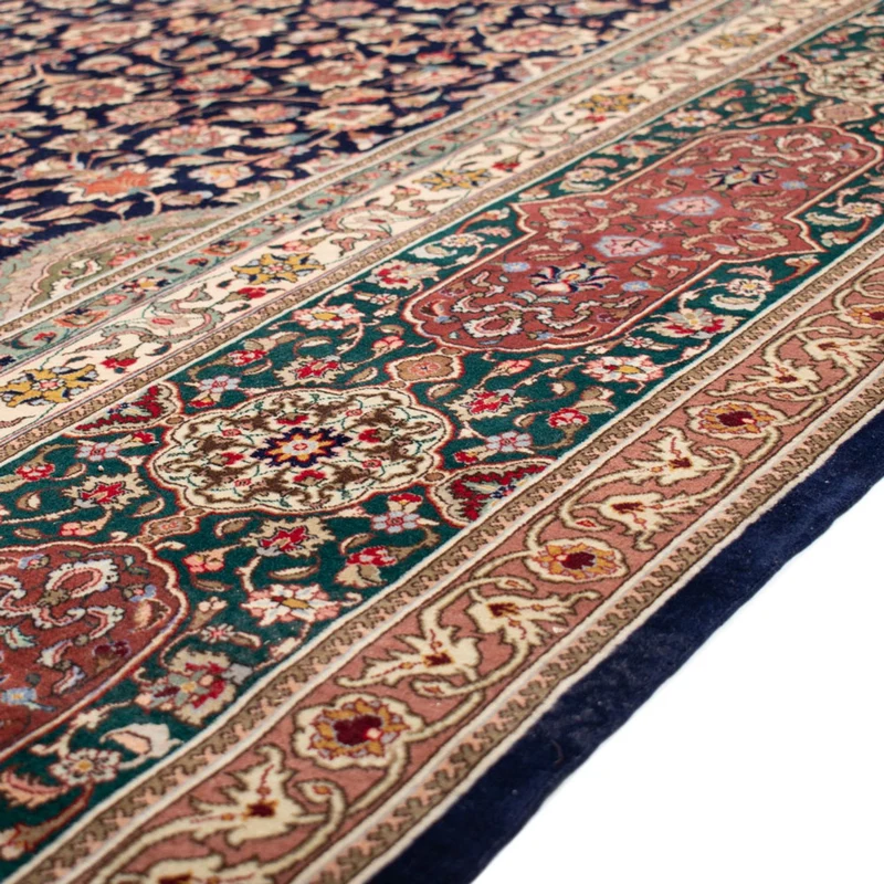 Täbriz - 50 Raj Teppich 352x517cm - Perserteppich - dunkelblau