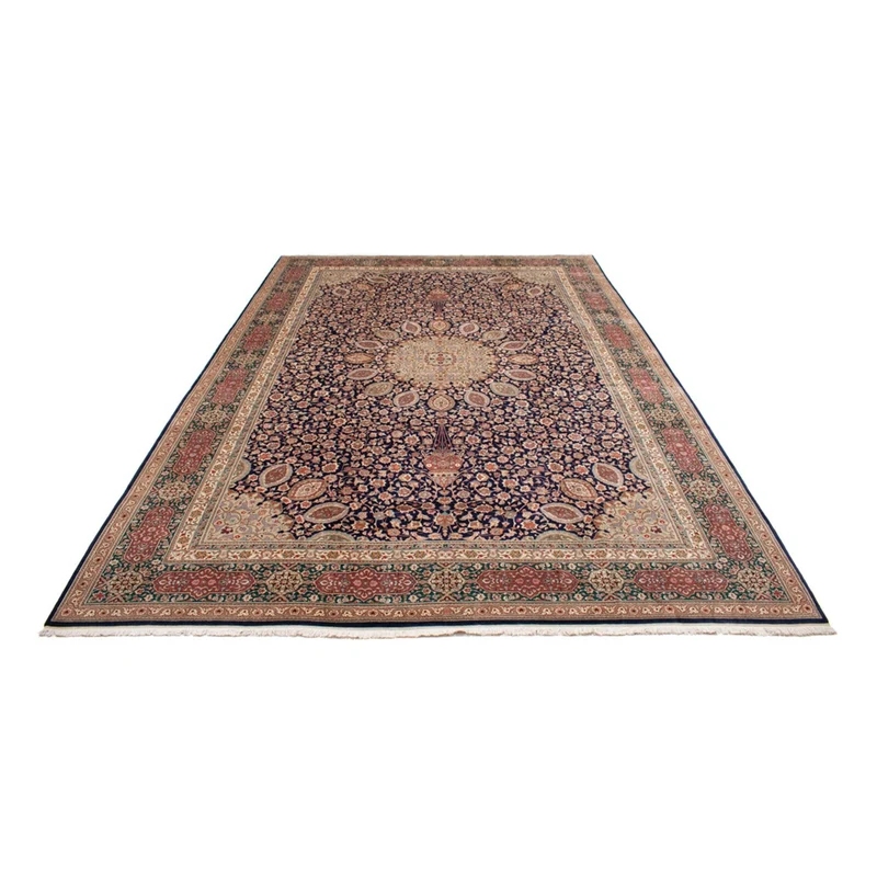 Täbriz - 50 Raj Teppich 352x517cm - Perserteppich - dunkelblau