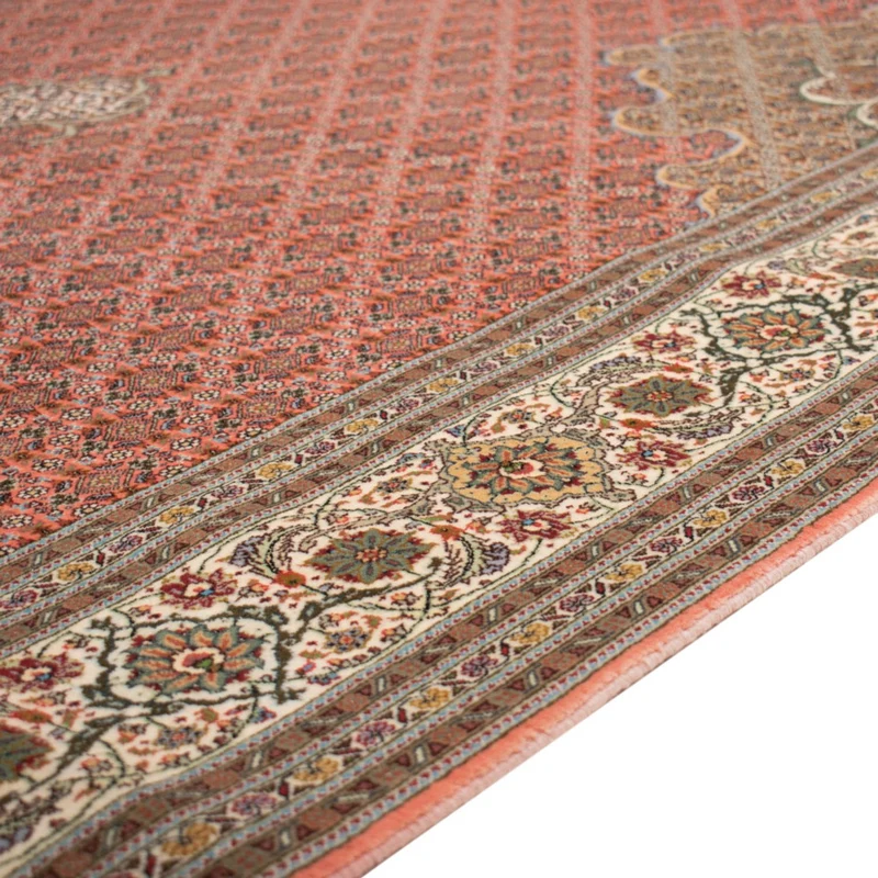 Täbriz - 50 Raj Teppich 200x600cm - Perserteppich - rot